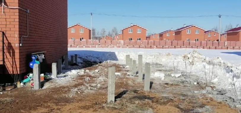 Фундамент на забивных ЖБ сваях