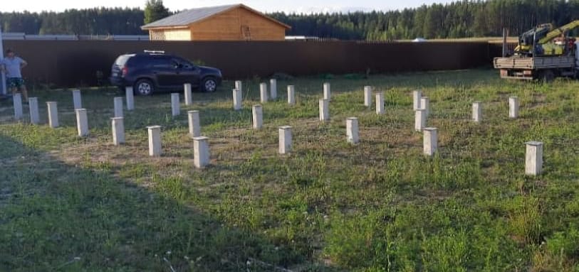Фундамент на забивных ЖБ сваях
