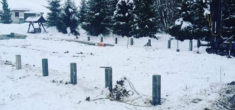 Фундамент на забивных ЖБ сваях