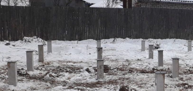 Фундамент на забивных ЖБ сваях