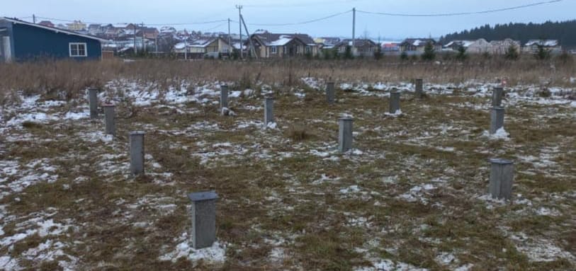 Фундамент на забивных ЖБ сваях