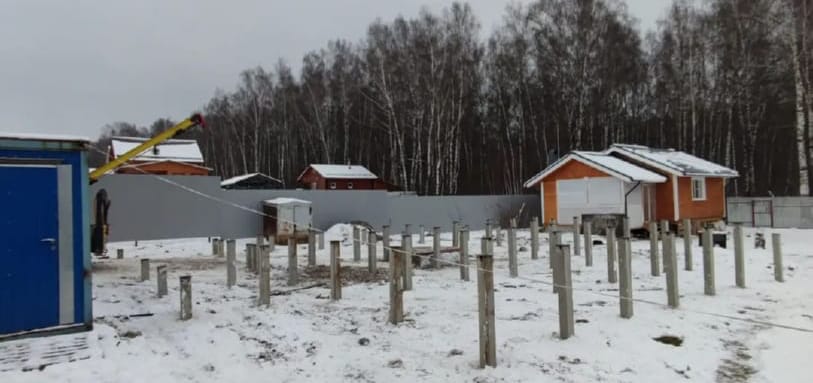 Фундамент на забивных ЖБ сваях