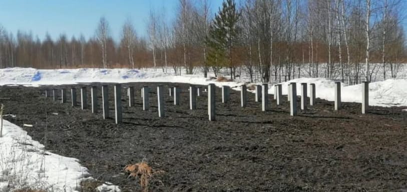 Фундамент на забивных ЖБ сваях