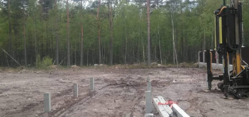 Фундамент на забивных ЖБ сваях